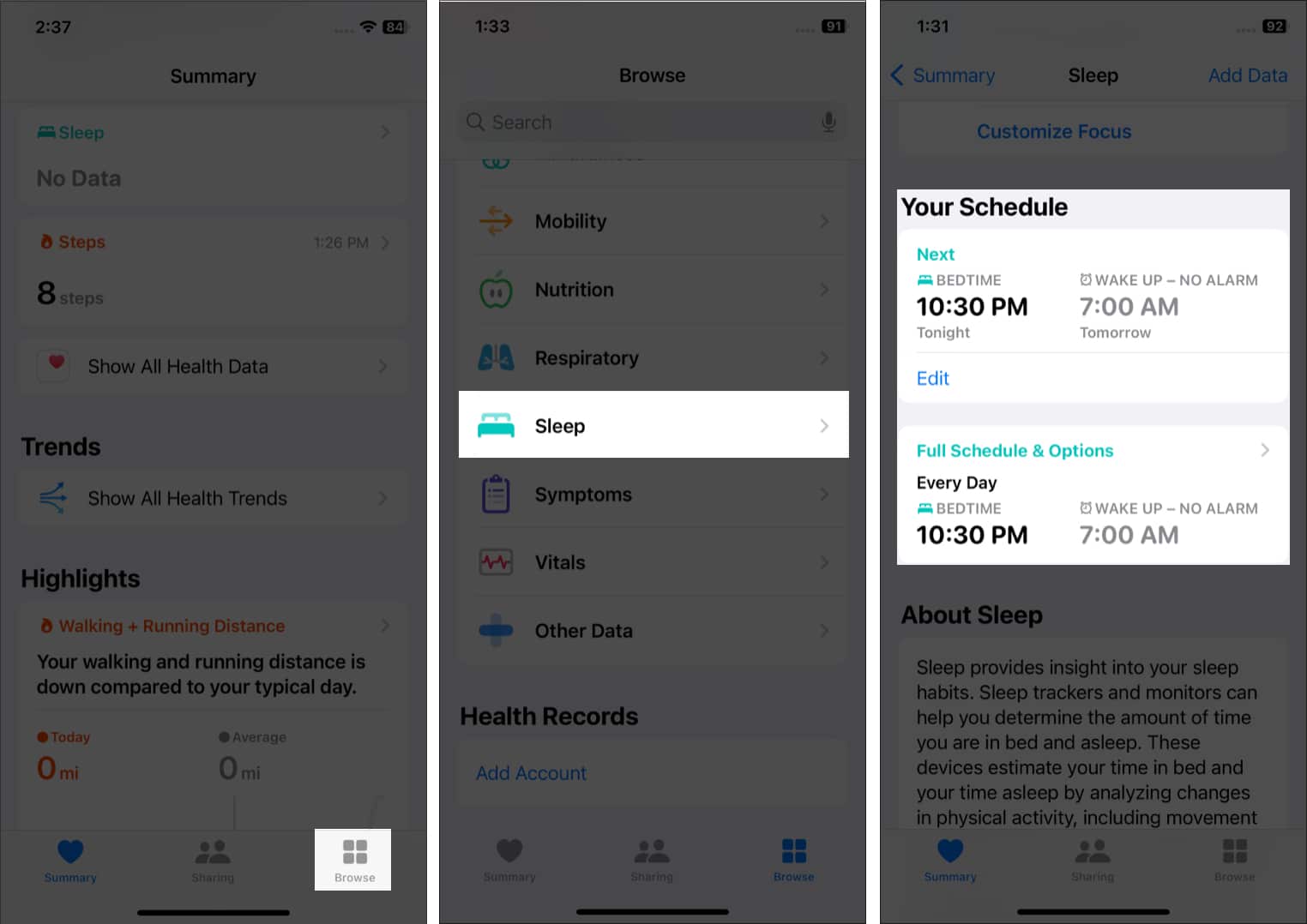 Scroll-down-to-Your-Schedule-in-Health-app-on-iPhone